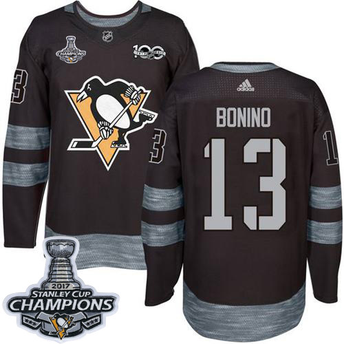 Adidas Penguins #13 Nick Bonino Black 1917-100th Anniversary Stanley Cup Finals Champions Stitched NHL Jersey